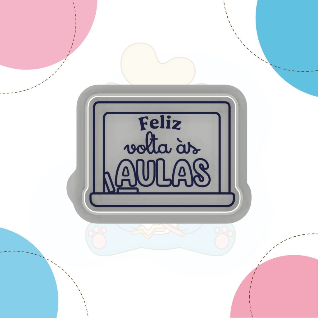 Cortador de biscoito FELIZ VOLTA AS AULAS 7,5cm