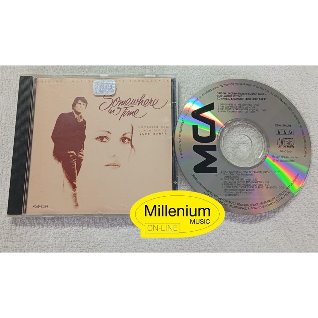 CD Somewhere In Time (Em Algum Lugar do Passado)Trilha Sonora Do Filme 1980 Original Gravadora Ótimo Estado