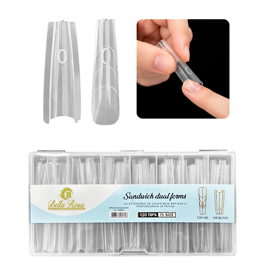 Molde F1 Duplo Gringa Sanduíche - 120 pçs 15 Tamanhos