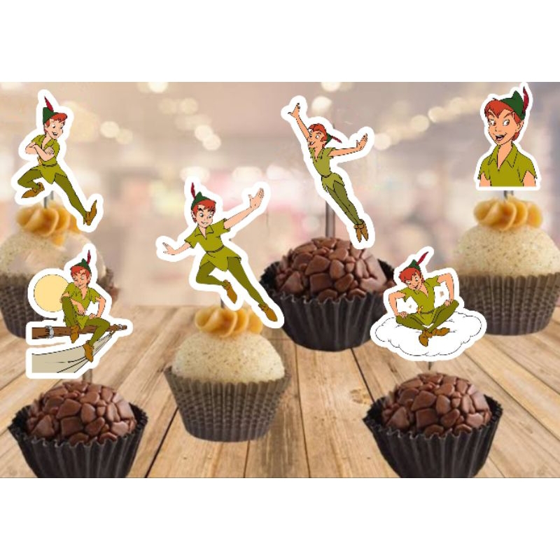50 Tags Toppers P/ Docinho Beijinho Doces Festa Peter Pan e Sininho Aniversário