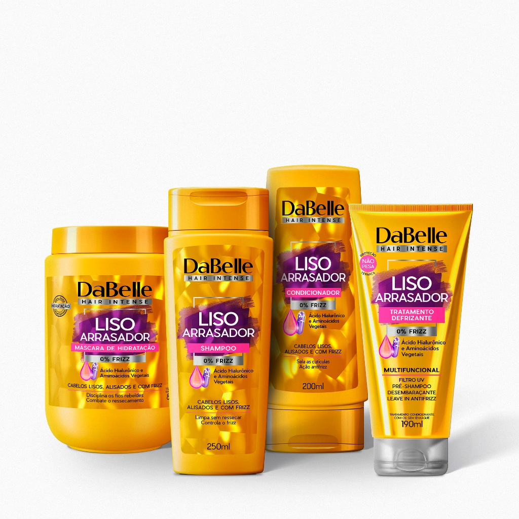 DaBelle Kit Defrizante 4 Produtos - Liso Arrasador em Oferta na Shopee