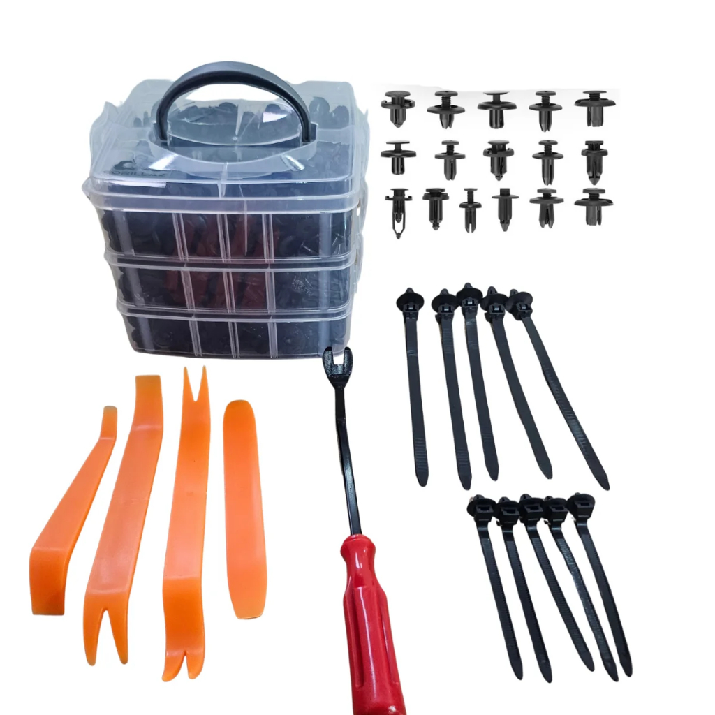 Kit Presilhas Grampo Automotiva Universal Completa com 635 Peças GORILLAZ