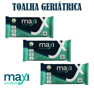 Kit 3 Pacotes Toalha Umedecida Geriátrica Maxi Confort (120 Toalhas) em Oferta na Shopee