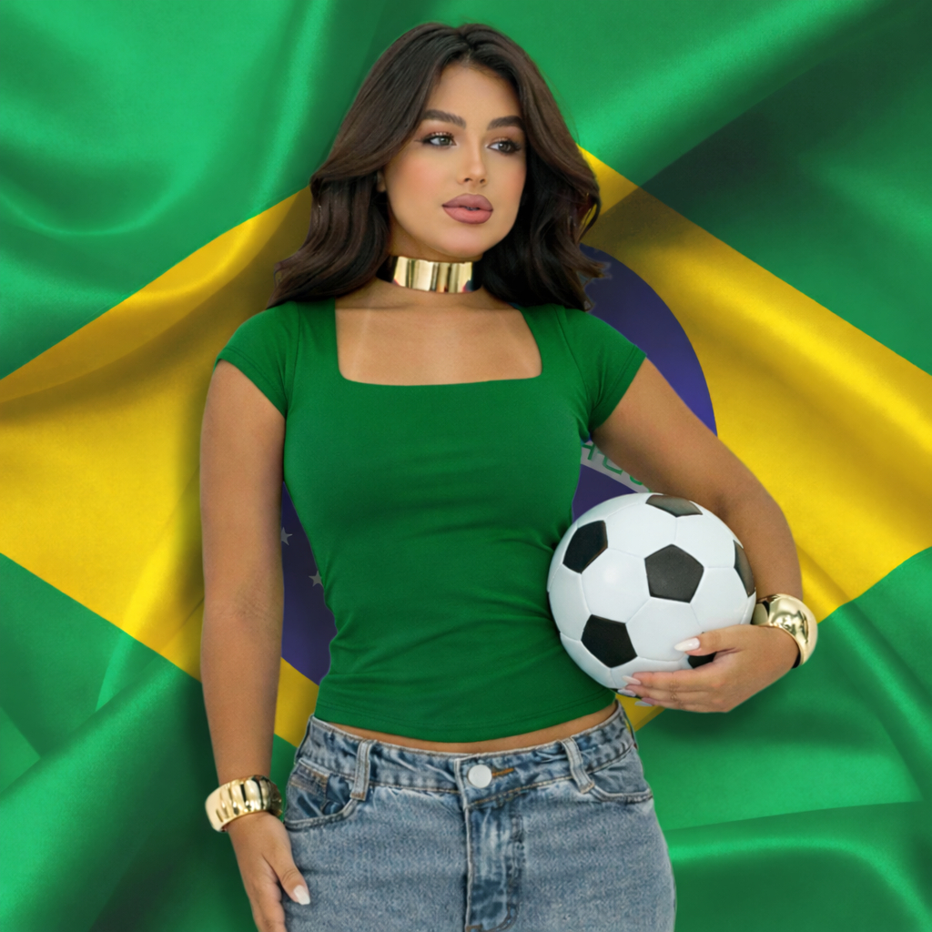 Blusinha Baby Tee Manga Curta Decote Quadrado Tecido Suplex Básica em Oferta na Shopee