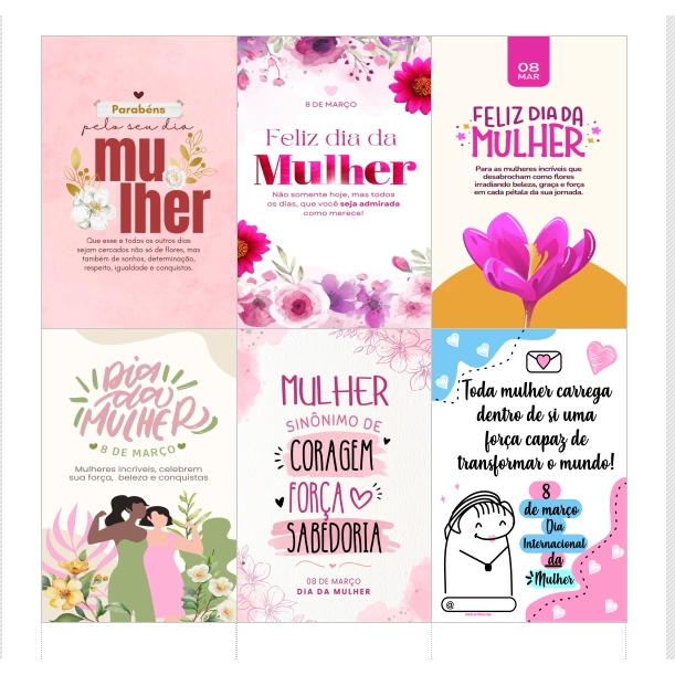 Card pra brinde Dia da Mulher em Oferta na Shopee