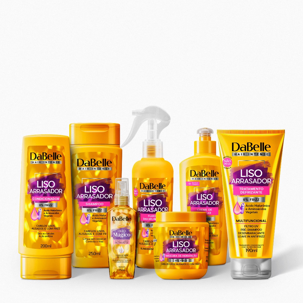 Kit DaBelle Fluido Disciplinante Full 400g (7 produtos) - Liso Arrasador em Oferta na Shopee