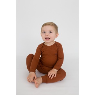 Conjunto Body Longo Ferrugem com Logo em Oferta na Shopee