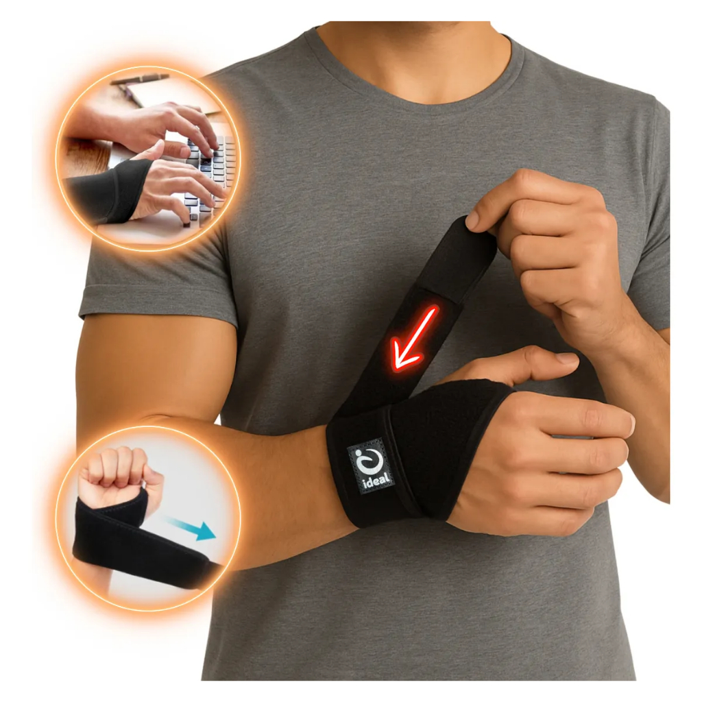 Munhequeira Pulso Punho Neoprene Crossfit Ortopédica Academia Esportiva Futebol Tendinite Calistenia