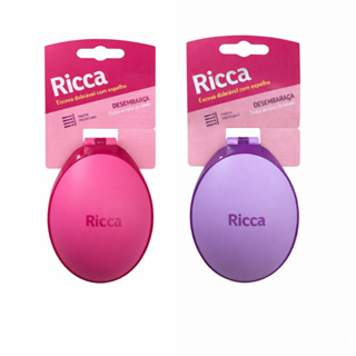 Ricca Escova Pop Up Brush - Dobrável com Espelho em Oferta na Shopee