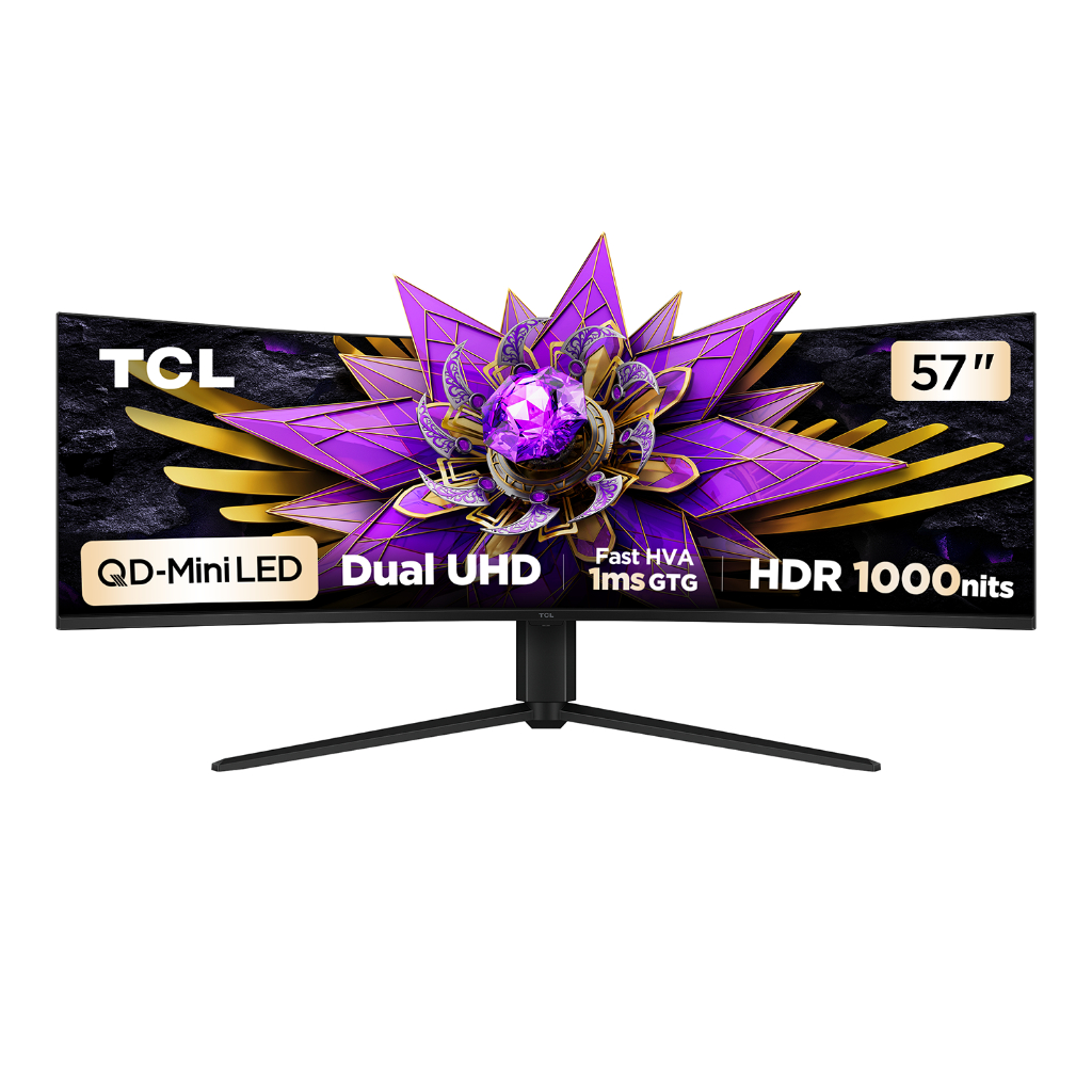 Monitor Gamer Curvo Tcl 57" Qd Mini LED 4K 120Hz 2 HDMI Hdr1000 57r94
