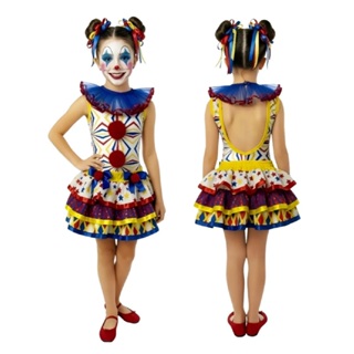 Fantasia Infantil Body Palhaça Palhacinha Menina Circo Festas Aniversário Carnaval em Oferta na Shopee