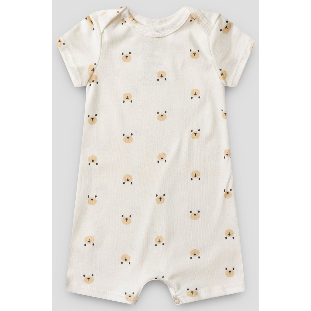 Macaquinho Romper para Bebê em Algodão Premium com Estampa Ursinho em Oferta na Shopee
