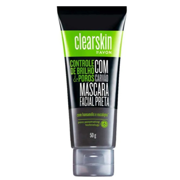 Máscara Facial Preta com Carvão Clearskin 60g - Purificação e Controle de Oleosidade em Oferta na Shopee