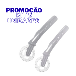 Carretilha Corta Fecha Massa Pastel Ravioli Risole Fechador Massas Manual Simples Cinza Profissional Prático