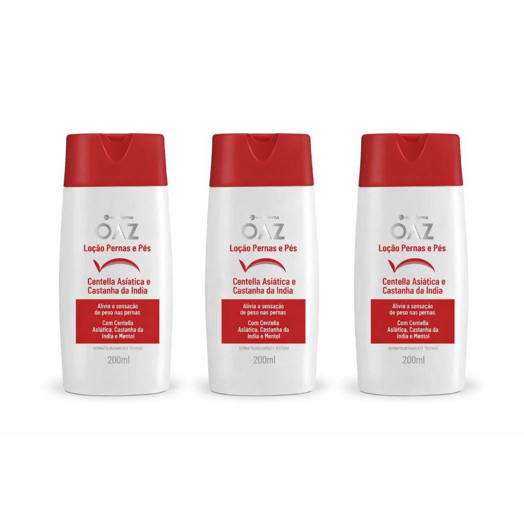 Kit com 3 Oaz Loção Pernas e Pés Castanha da Índia com 200ml em Oferta na Shopee