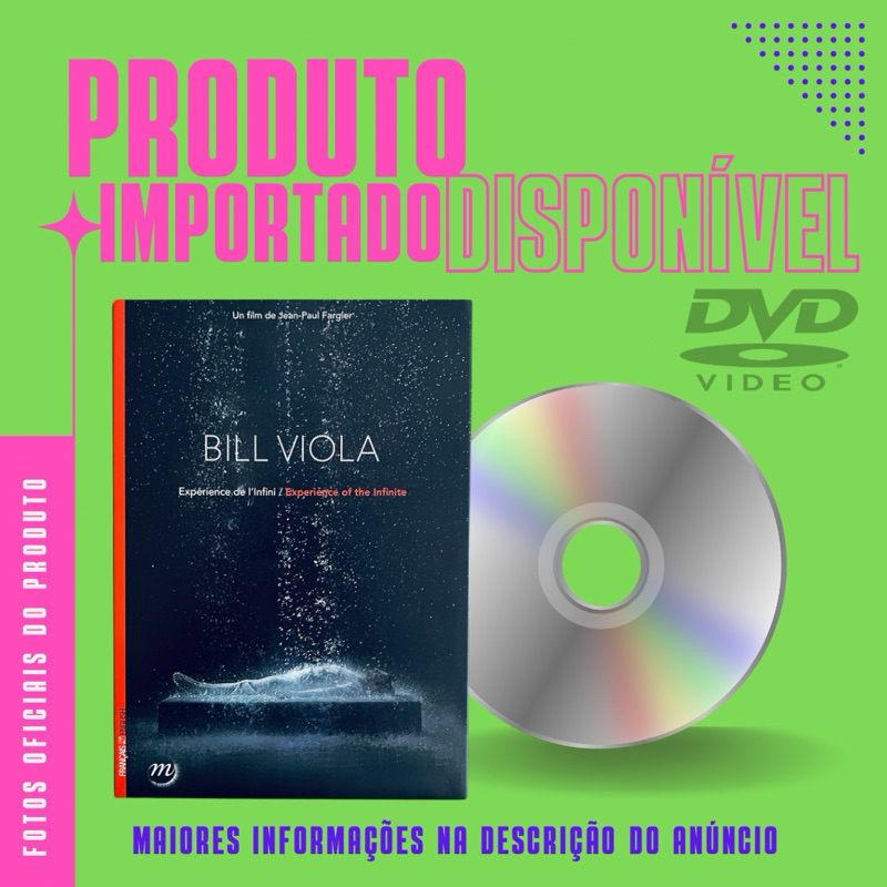 DVD IMPORTADO + LUVA FILME BILL VIOLA EXPÉRIENCE DE L’ INFINI JEAN PAUL