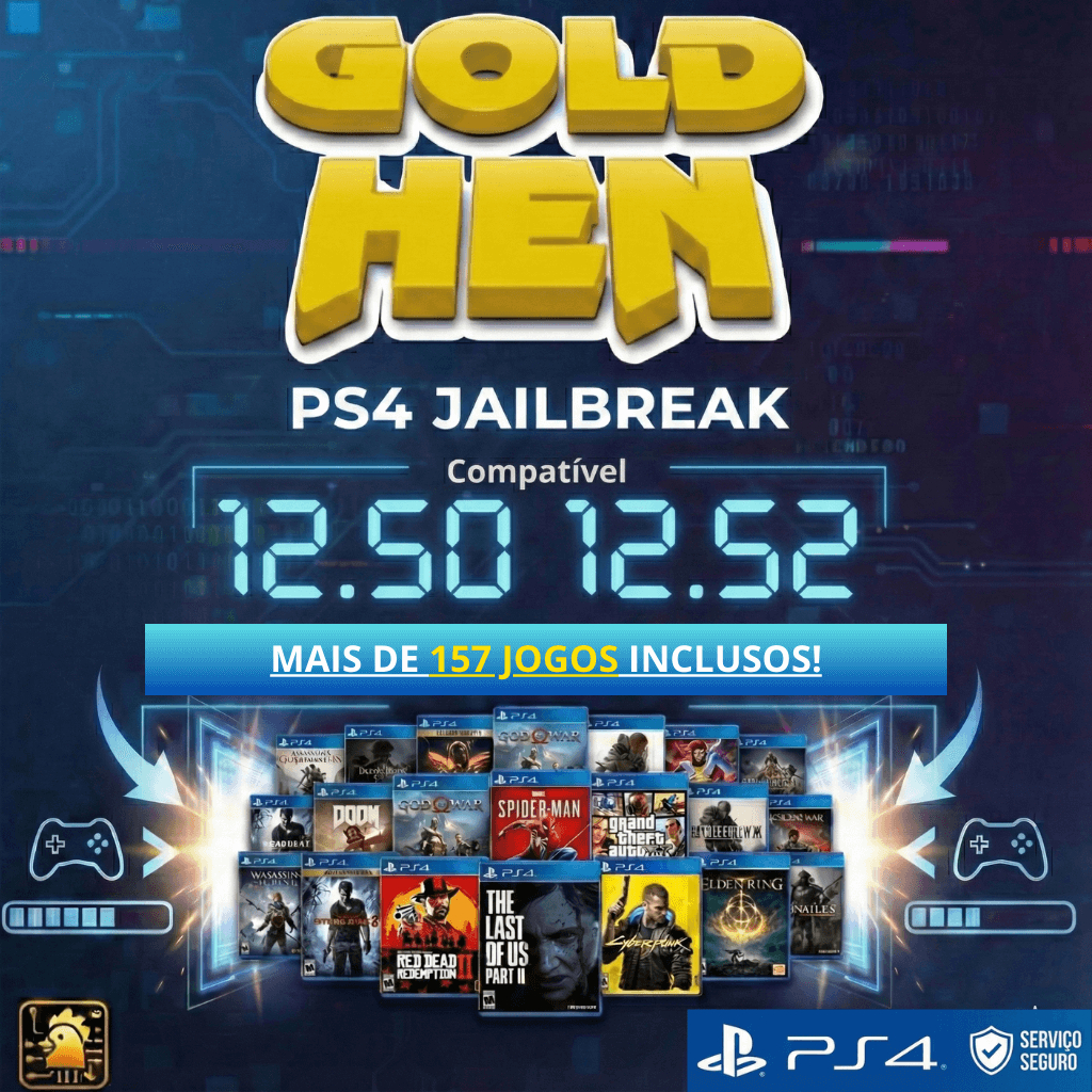 GoldHEN PS4 12.50 12.52 Disco Desbloqueio BD-J - Todas Versões Anteriores GoldHEN PS4 12.50 12.52 Disco Desbloqueio BD-J - Todas Versões Anteriores
