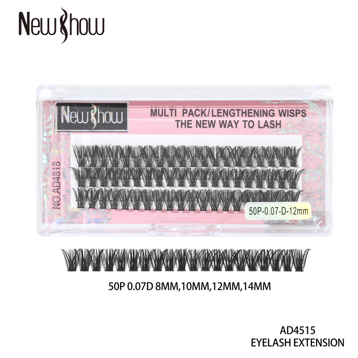 New Show AD4515 Cílios Tufos Sem Nó 0.1/0.07--D MIX Extensão de Cilios Alongamento/PACOTE MÚLTIPLO em Oferta na Shopee