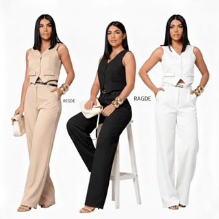 Conjunto Terno Premium Calça Com Colete De Tecido Alfaiataria Novo Lançamento em Oferta na Shopee