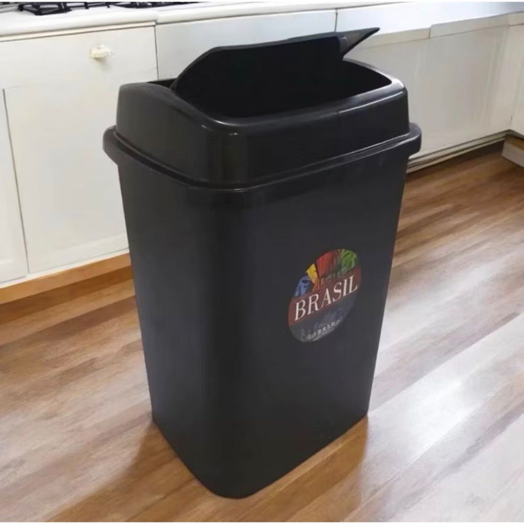 Lixeira Plástica Basculante  9litros, banheiro , cozinha , pia designer moderno preta