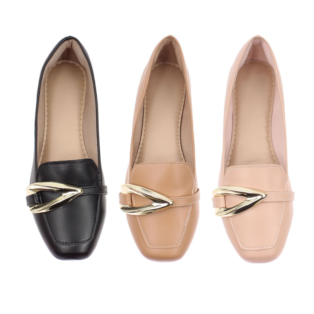 Mocassim Feminina Macia Sapatilha Feminina Confortavel Bico Quadrado Confort Social Moda