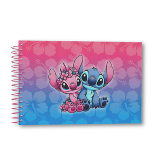Caderno de Desenho Stitch Escolar capa dura 100 folhas em Oferta na Shopee