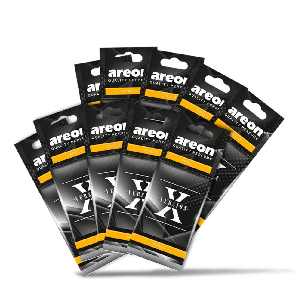 10 Un Aromatizante Automotivo X Version Vanilla Areon Baunilha