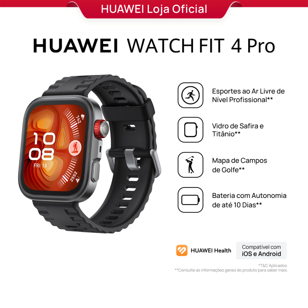 HUAWEI WATCH FIT 4 Pro | Smartwatch Relogio | Esportes ao Ar Livre de Nível Profissional em Oferta na Shopee