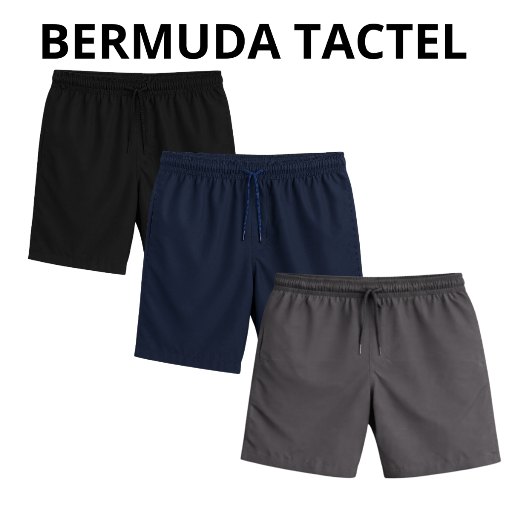 Kit 2 Shorts Tactel Estampado Masculino Secagem Rápida e Leve