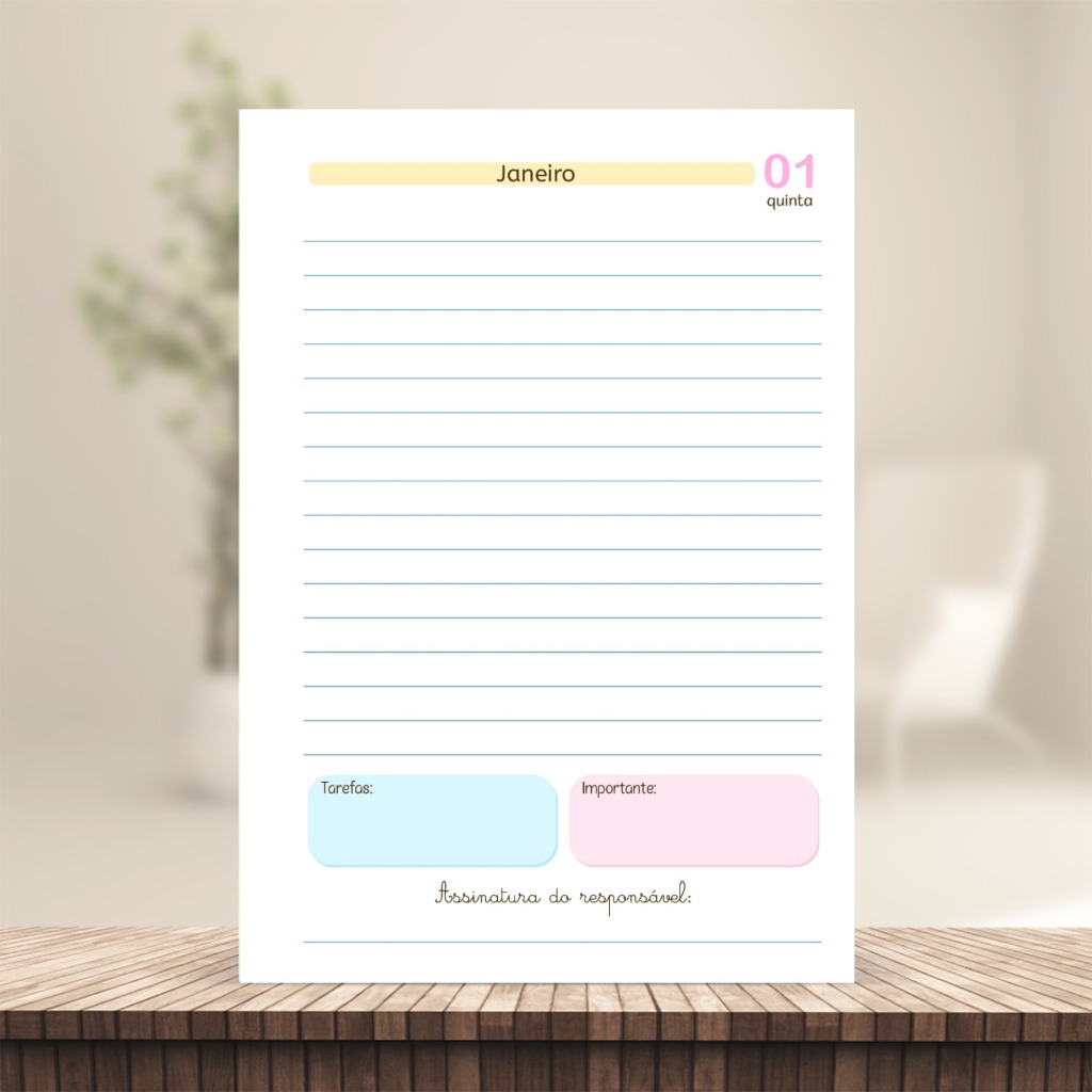 (Escolar LC 1dpp 2026) Miolo de Agenda Escolar A5 2026 1dpp 374 páginas 75g (cores variadas)