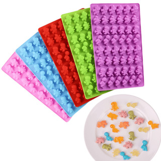 Forma De Silicone Mini Dinossauros Bala Fini Gelatina Doces Molde 48 Cavidades Chocolate