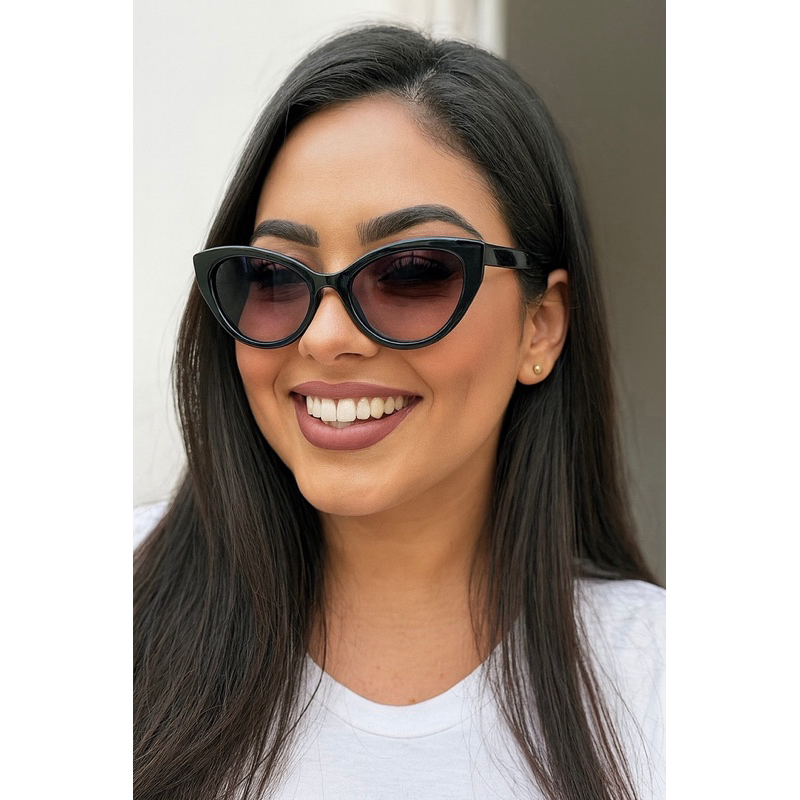 Óculos de Sol Feminino C/ Proteção Clássico Gatinho em Oferta na Shopee