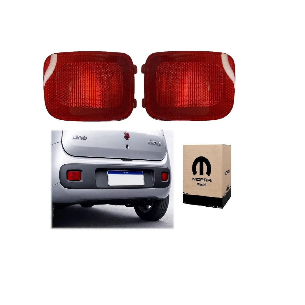 Par Refletor Olho De Gato Parachoque Traseiro Novo Fiat Uno Way 2011 2012 2013 2014 2015 2016 2017 2018 2019 2020 Origin