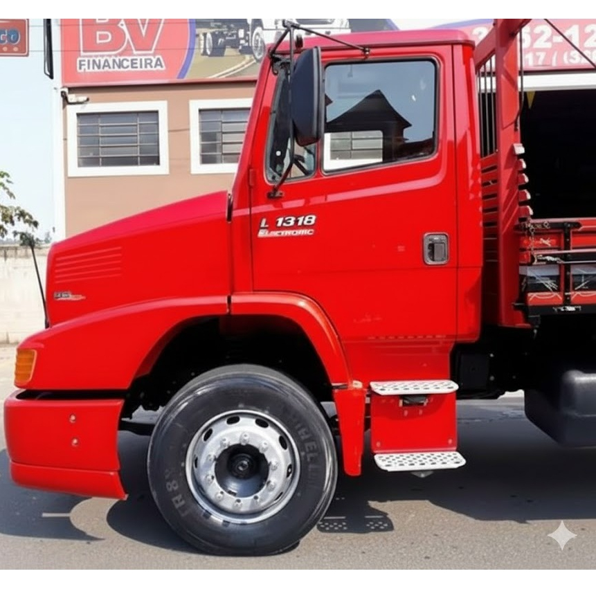 Emblema Adesivo Para Caminhão Mercedes Benz 1318 Par