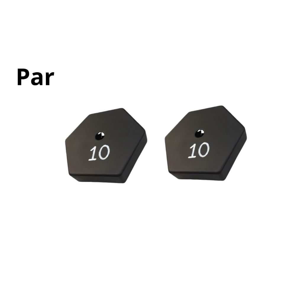 Par de anilhas de 10kg emborrachadas - Treino em casa - 2 Anilhas
