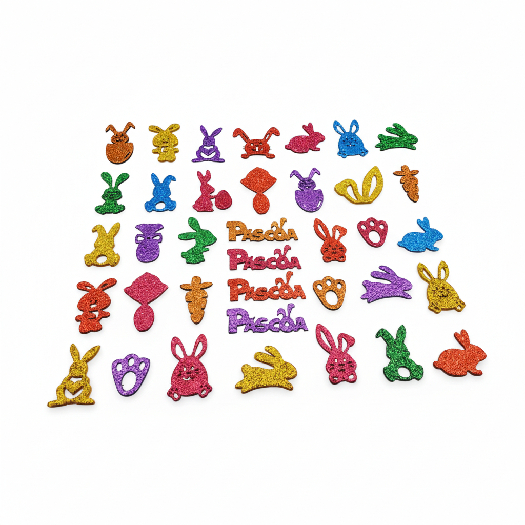 200 Adesivos Pet Coleção Páscoa Aplique Lacinho Eva Petshop Banho e Tosa Comemorativos