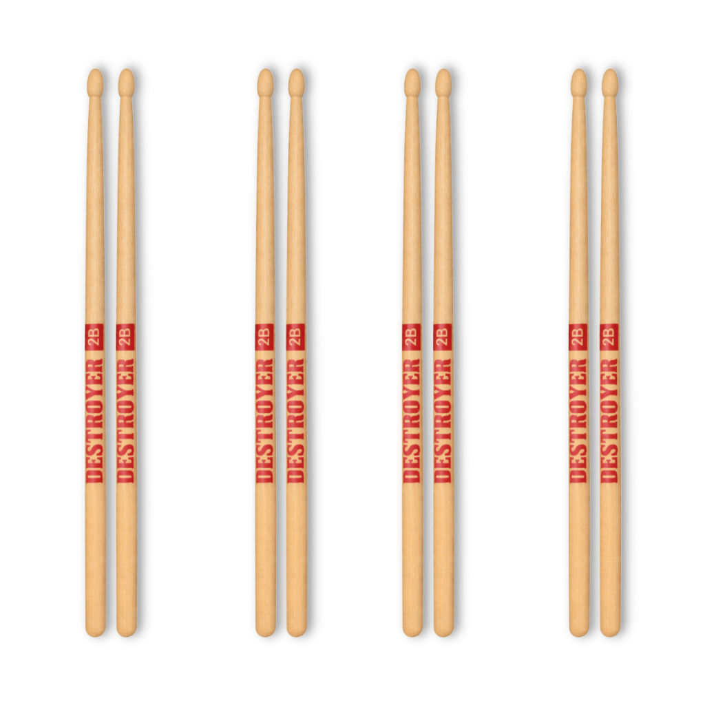 4 Pares Baqueta Bateria 2B Spanking Vic Firth Marfim Profissional