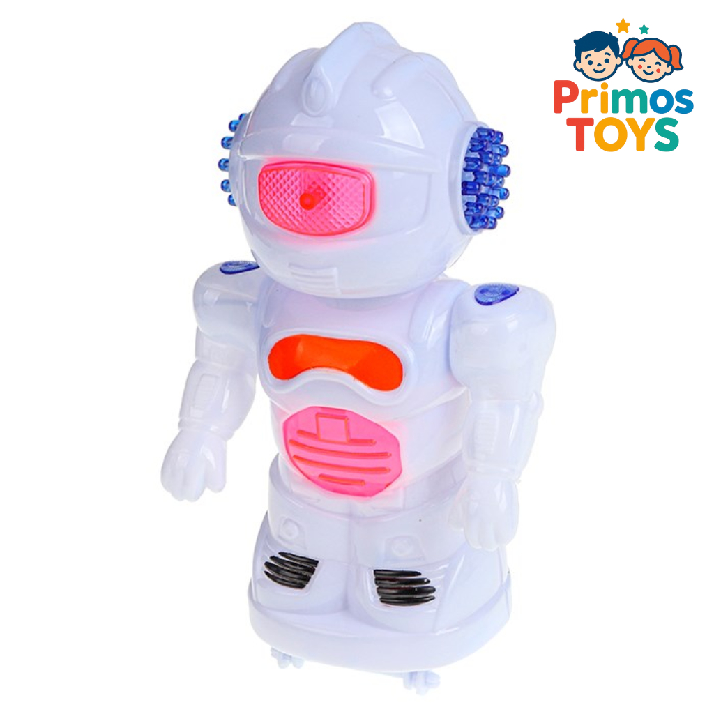 Robô Robotex A Corda Com Luz E Som - Brinquedo Infantil Divertido