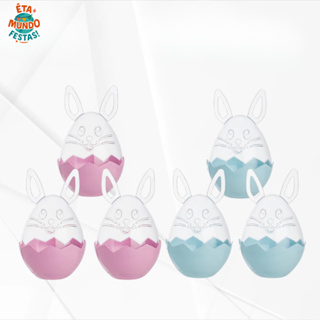 KIT PASCOA 6 CESTA COELHO PARA CHOCOLATES E BRINDES - VARIAS CORES OFICIALPLAST em Oferta na Shopee