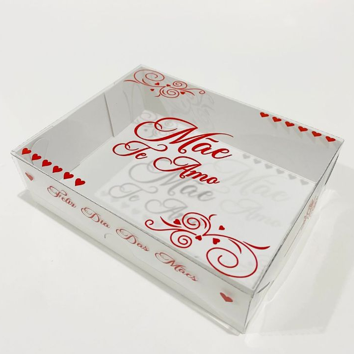 Caixa dia das Mães Te Amo para presente 15x11x4 cm kit 10 até 40 caixas papel acetato Embala Cristal em Oferta na Shopee