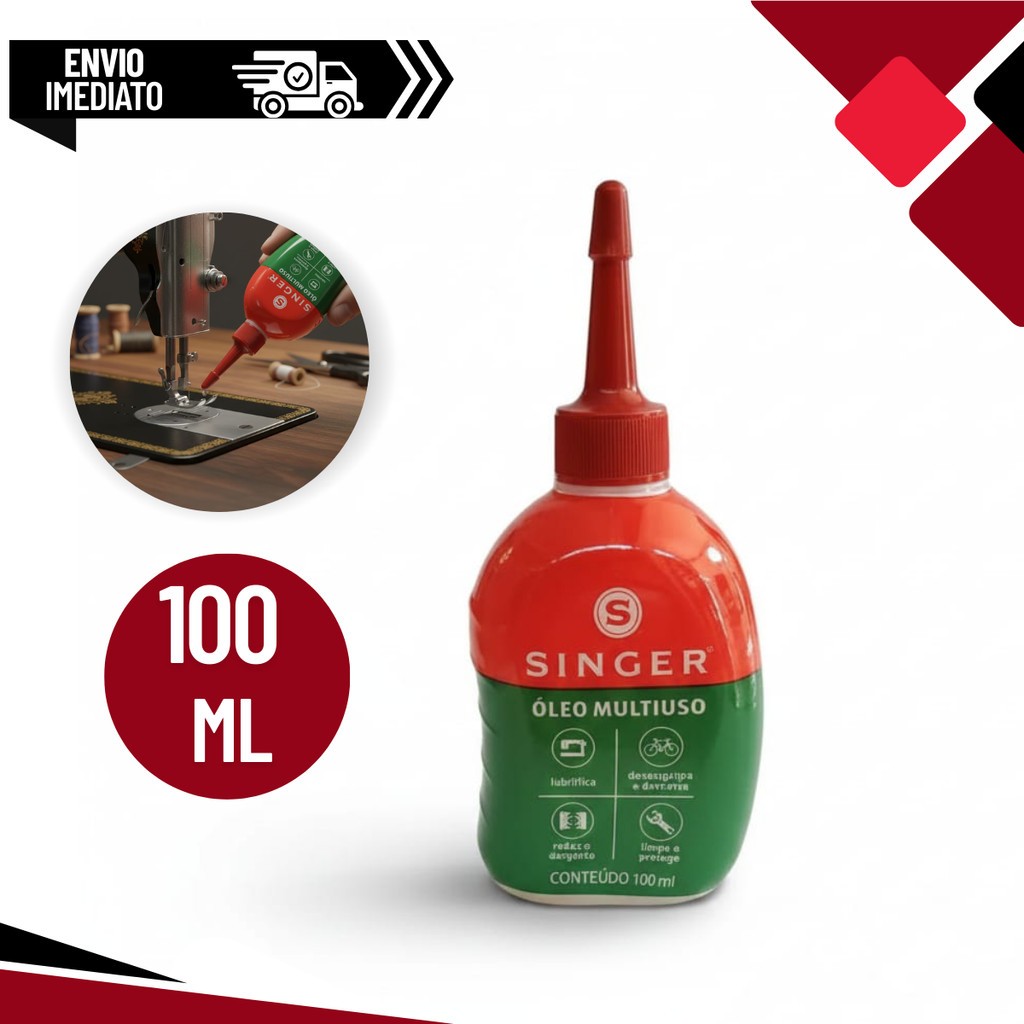 OLEO MULTIUSO SINGER 100ML. em Oferta na Shopee