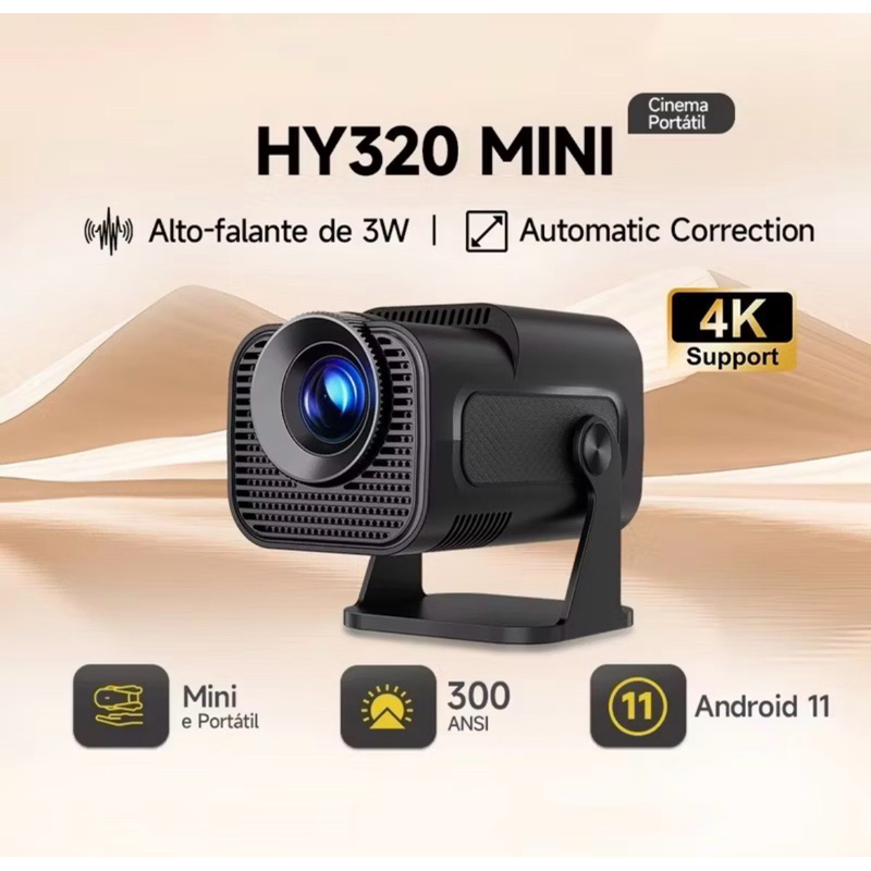 Projetor Davely Smart Hy320 Android Full HD 1920x1080 Bluetooth Wi-fi — R$ 350,00 em Shopee