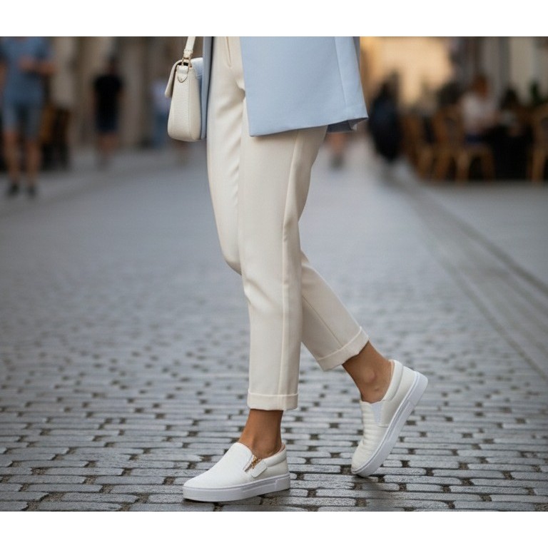 Tênis Sapatilha Feminino Slip On com Zíper Confortável e Macia – Envio em 24h — imagem 2 de 2