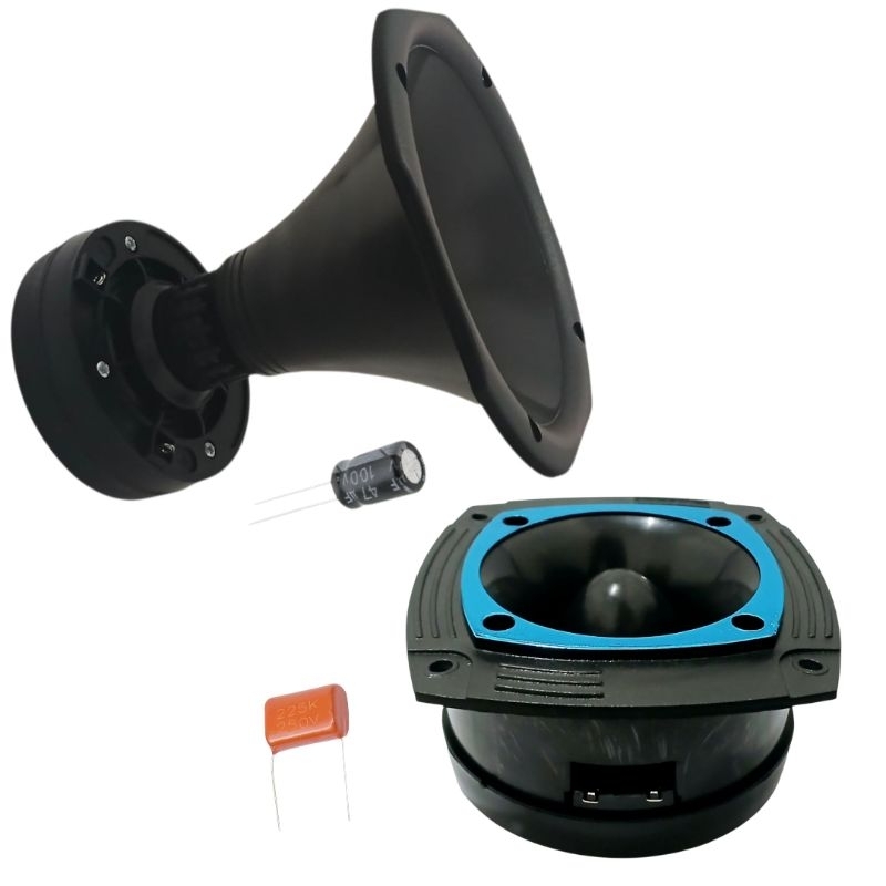 Kit driver corneta e Tweeter  space audio original 160w cada 8ohms linha blue