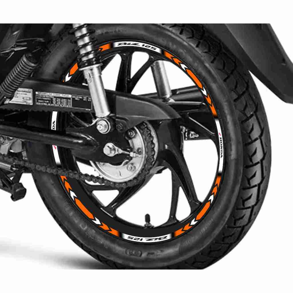 Adesivo Friso Refletivo Roda Moto Honda biz 125 laranja