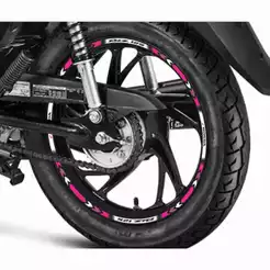 Adesivo Friso Refletivo Roda Moto Honda biz 125 pink rosa