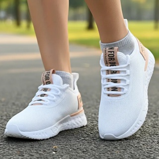 Tênis branco Feminino Esportivo Academia Caminhada Corrida dia a dia em Oferta na Shopee