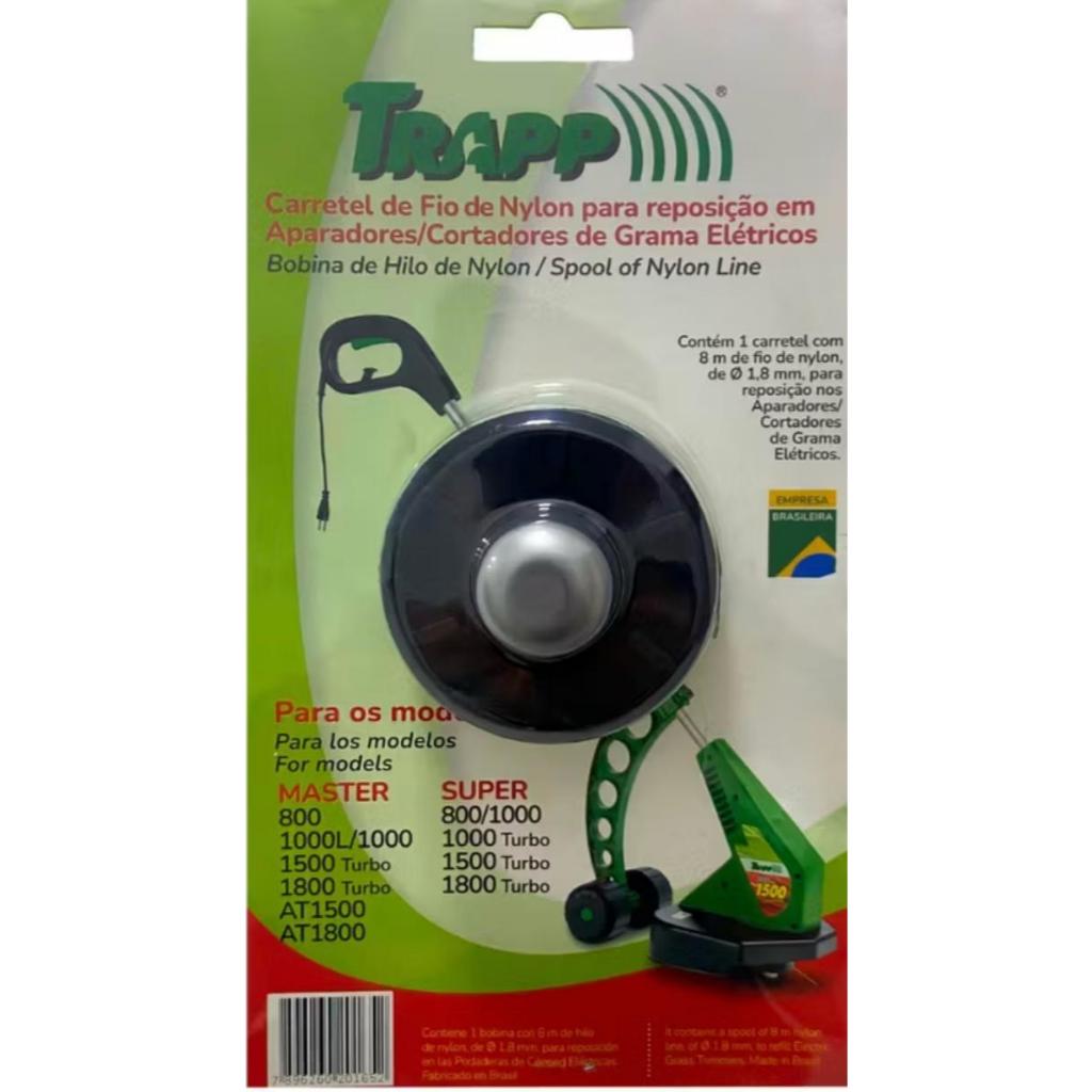 Carretel Nylon Refil Aparador Trapp Master Plus Turbo  800 1000L 1500 1800 AT1500 AT1800