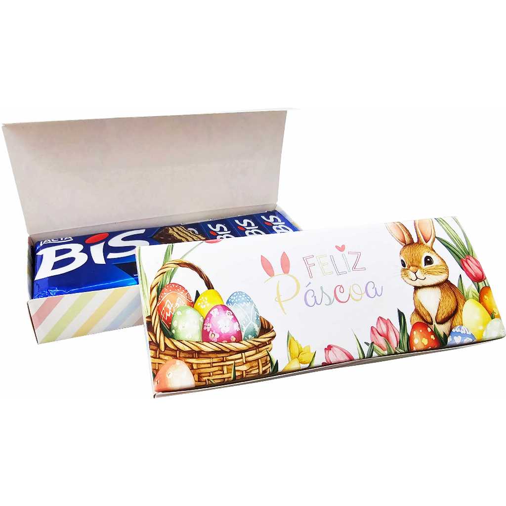 10 Embalagem Capa Porta Bis Chocolate Pascoa Aquarela - Chocolate em Oferta na Shopee