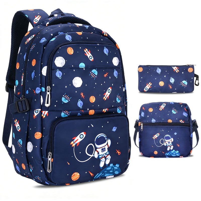 Kit Mochila Escolar 3 em 1 Azul com Tema de Astronauta Mochila Bolsa Transversal Estojo GABISHOP em Oferta na Shopee